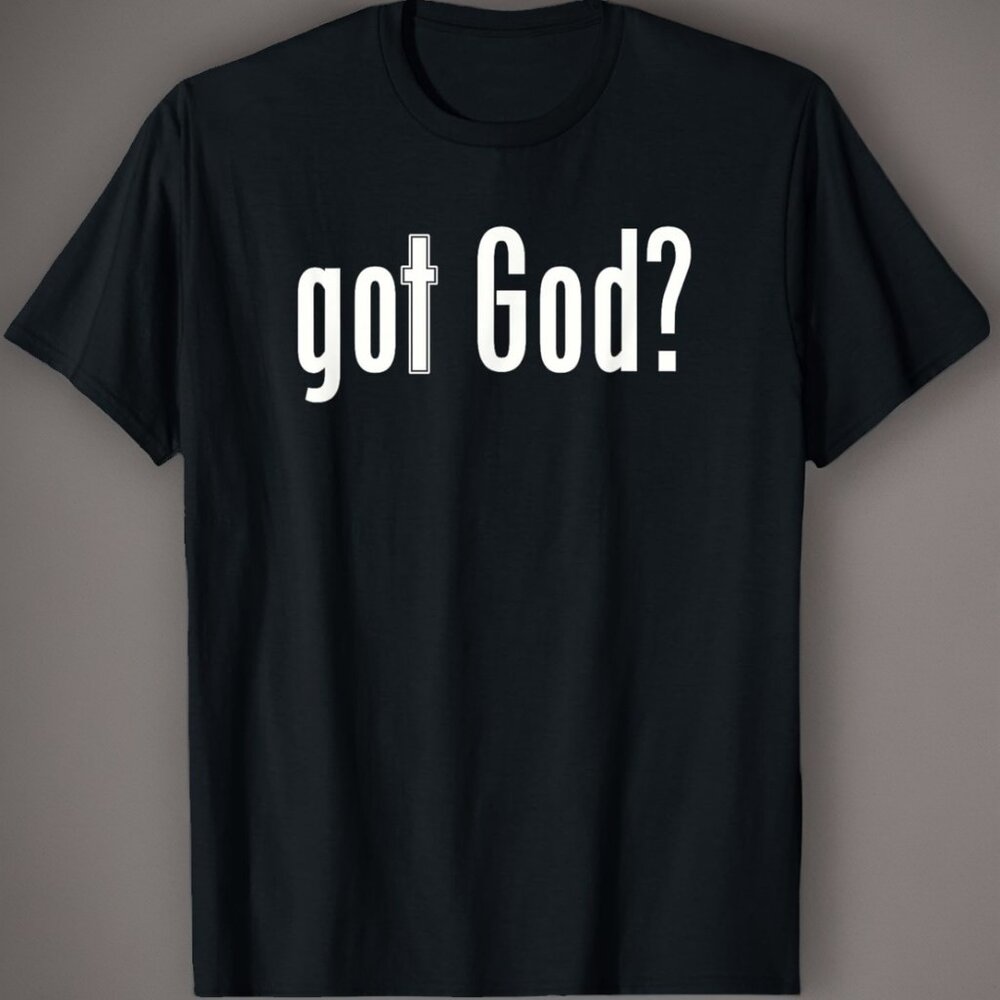y2k black shirt got god?shirt